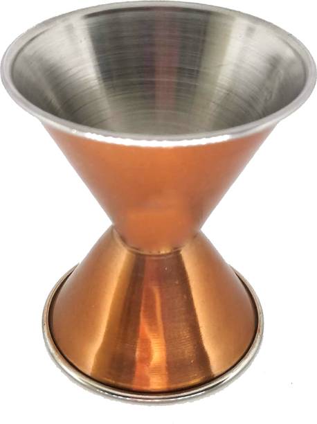 Dynore Copper color coated Double Sided Peg measure - 30&60 ml Decanter
