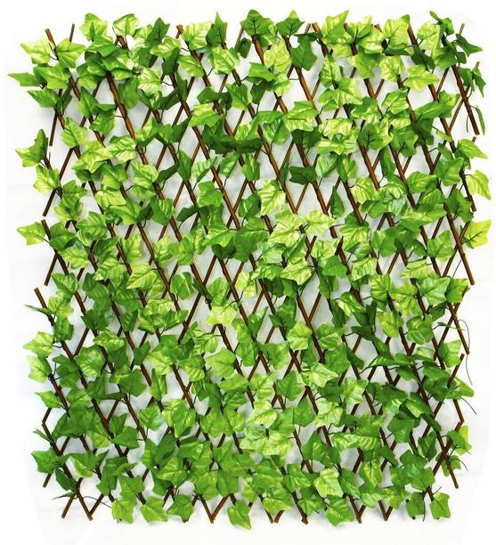 Zubi Plastic Artificial Grass Fence Green for wall Outdoor Decor Artificial Plant
