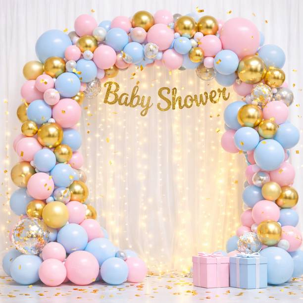 Svarupam Trecon Multicolor Baby Shower Decoration Combo Kit