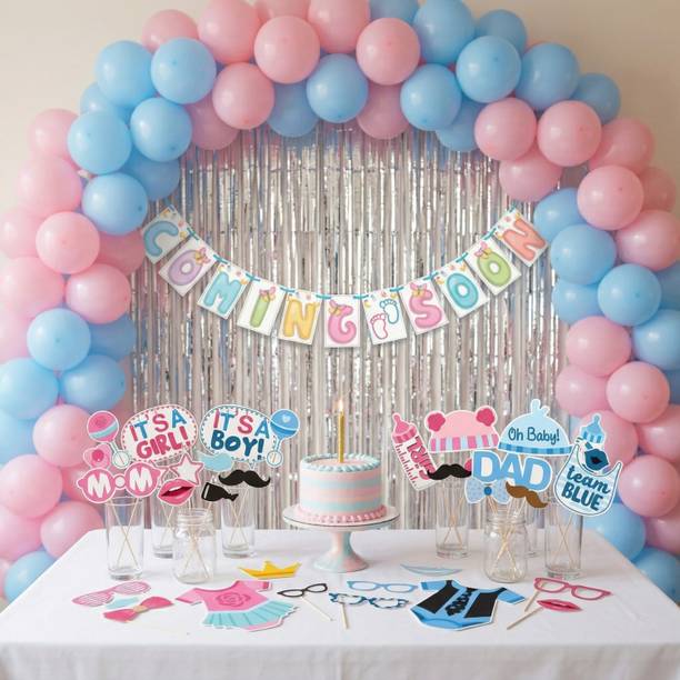 Wobbox Multicolor Baby Shower Decoration Kit Complete Party Supplies Set Celebration Items(FP6469)