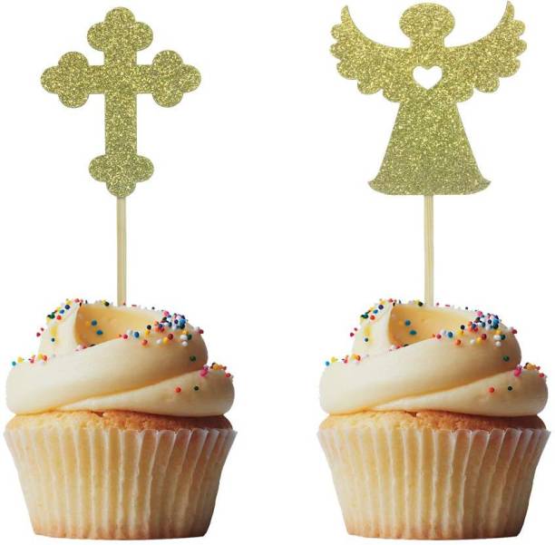 Festiko golden cupcake toppers