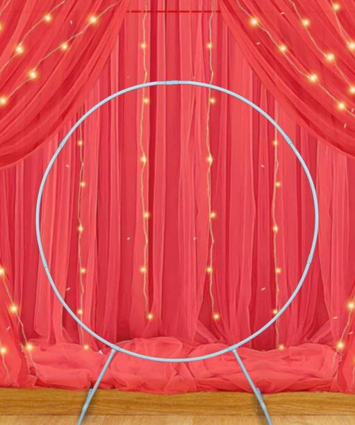 B J CREATION White Round Arch Balloon Decoration Stand-Size 5*6ft