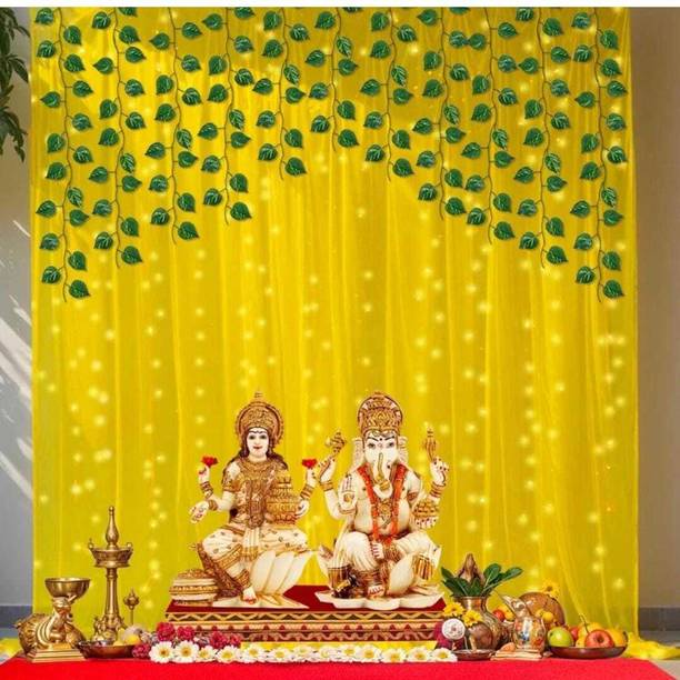 Maithili decors Yellow Net Decoration For Haldi,Navratri setup