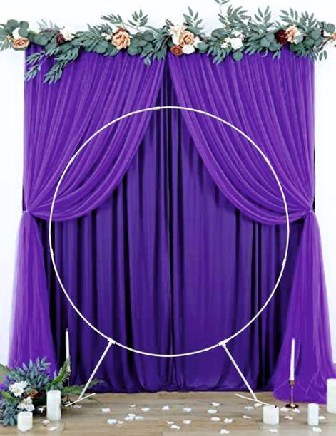 Samanth Creations White Balloon Decoration Arch Stand