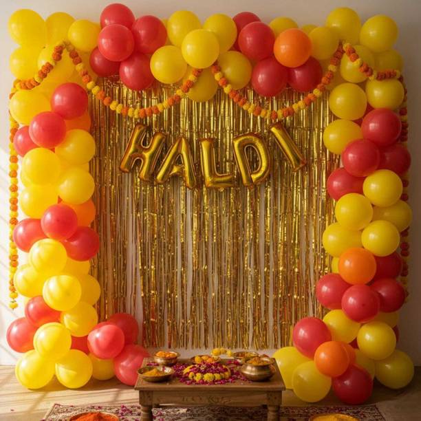 Maithili decors Multicolor Beautiful haldi decoration for wedding party