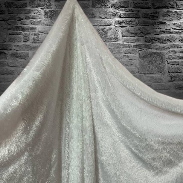 frilt White fur fabric for Baby & Product Photoshoot, Soft toy craft, Home decor
