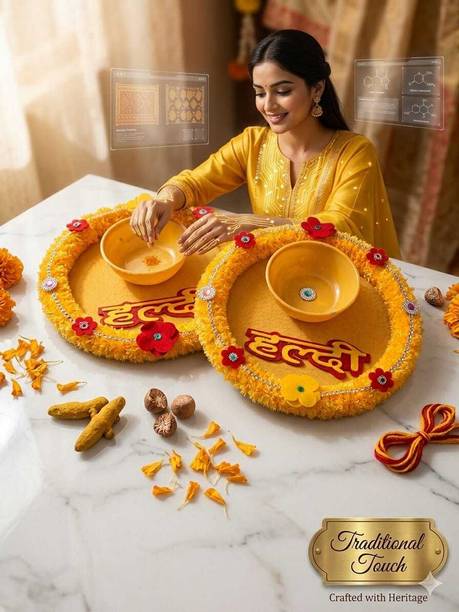 TRADITIONAL TOUCH Wood Decorative Platter