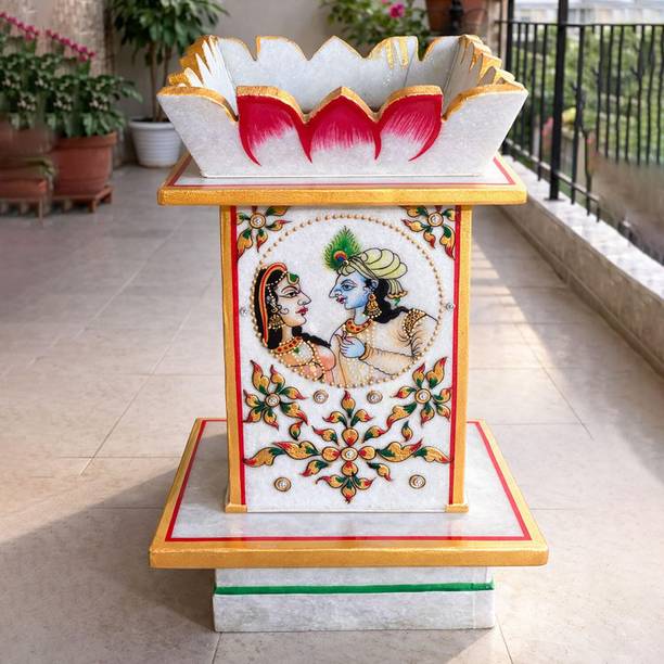 MM Handicraft Radha Krishna Artwork Plant Container Set
