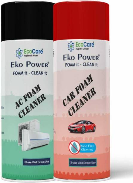 Eko Power Foam Cleaner Combo for Car and AC 500ml each Degreasing Spray