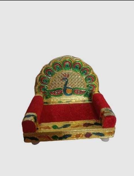 HVL kahajisinghasan Laddu gopal singhasan in golden & red color for size 0,1 & 2 Dress