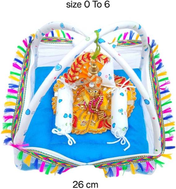 Sanskriti Store Laddu Gopal Net, Kahan ji Bed,Jhula, Singhasan, Thakur ji Dress