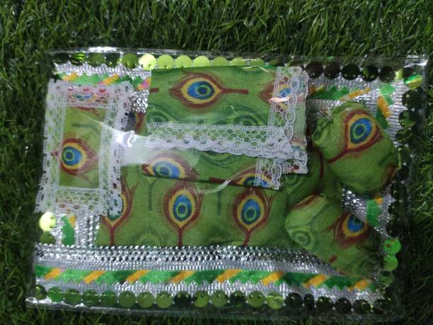 giftsrus Laddu Gopal Bistar Summer Aasan/Singhasan/Bistar, Asan, Bedsheet Size 0-1 Dress