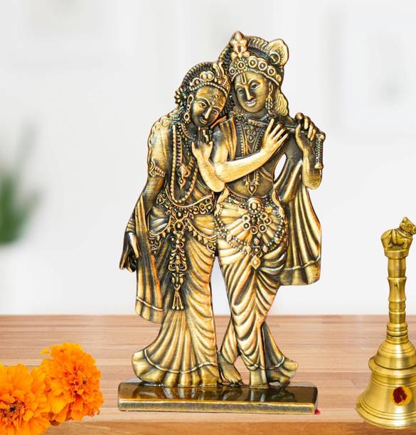 Sividya Radha Krishna Idol Pital – Devotional Showpiece Decorative Showpiece  -  2 cm
