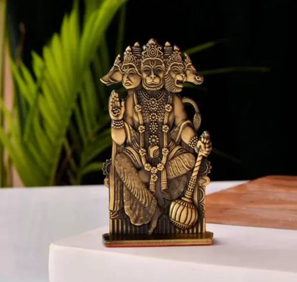 Sividya Panchmukhi Hanuman Idol Pital – Protective Decorative Showpiece  -  10 cm