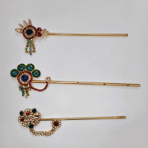 Any Fashion Beautiful bansuri Krishna Idol Flute Bansi Size 6no to 10 Deity Ornament