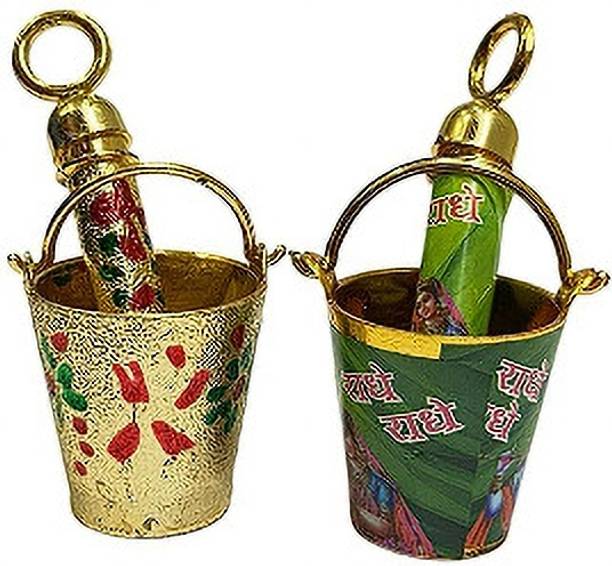 dbsh laddu gopal holi desighner balti pichkari set of 2 Deity Ornament