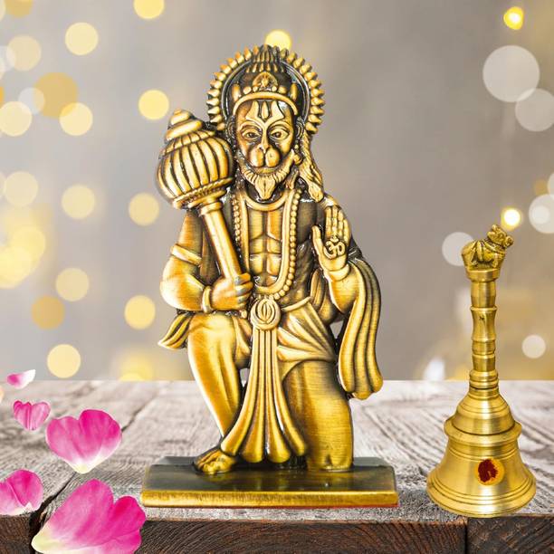 Sividya Pital Hanuman Idol – Spiritual Showpiece Decorative Showpiece  -  2 cm