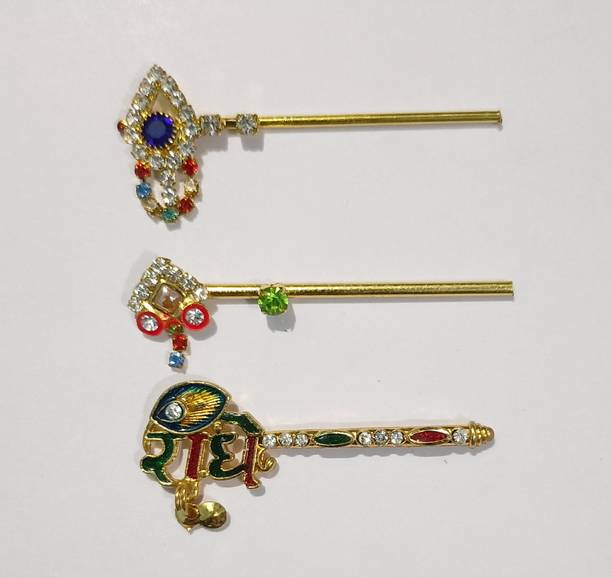 AJ ONSALE Kanha/krishna ji bansuri small size Pack of 3 Deity Ornament