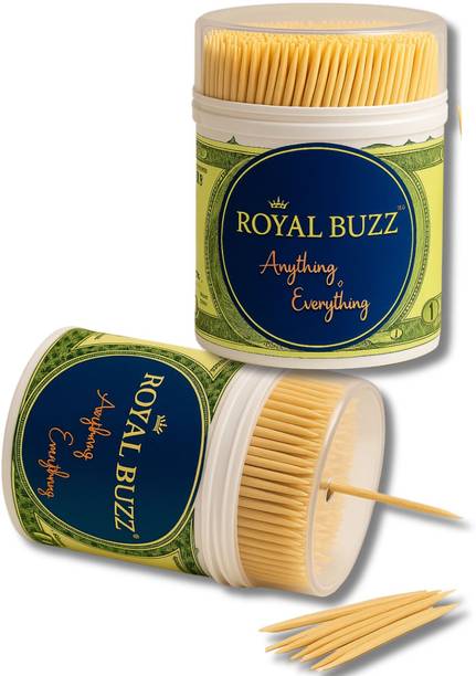 Royal Buzz Premium Wooden Toothpicks for Oral Care & Kitchen Use | Safe & Eco-Friendly