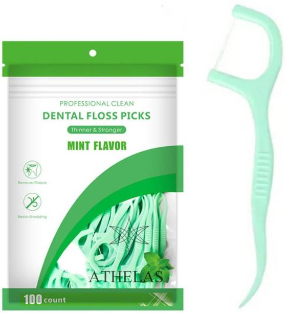 Athelas Fresh Mint Teeth Floss Picks pack of 100