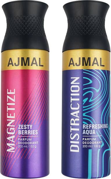 अजमल Magnetize & Distraction Each 200ML डिओडोरेंट स्प्रे  -  पुरुषों और महिलाओं के लिए
