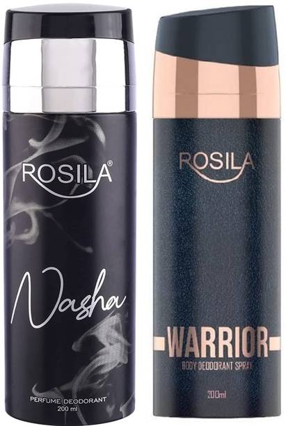Rosilla Nasa & Warrior Deodorant Body Spray 200ml Pack of 2 Body Spray  -  For Men