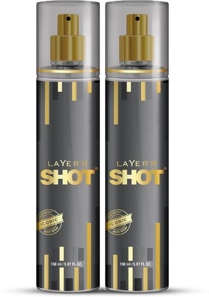 Layer'r Shot Shot Iconic Fragrant Long Lasting Fragrance Body Spray  -  For Men