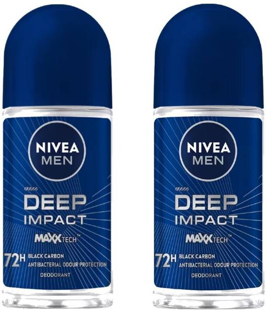 NIVEA Men Deep Impact Deodorant Roll-On 50ML Each (Pack of 2) Deodorant Roll-on  -  For Men