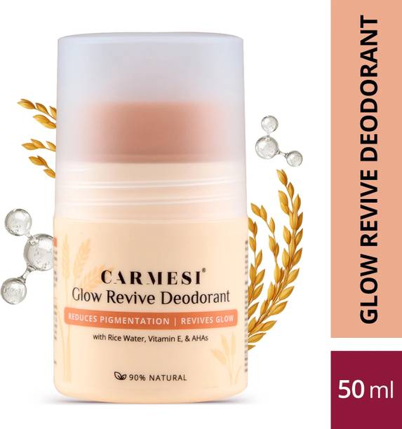 कार्मेसी Glow Revive Underarm Roll On Deodorant for Women | Controls Odour | 90% Natural  -  महिलाओं के लिए