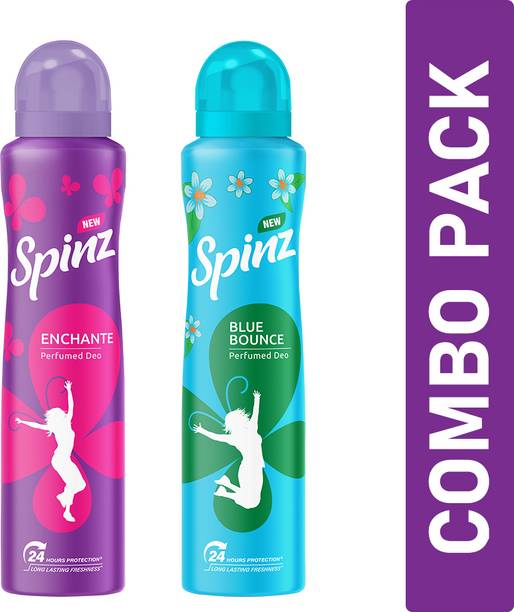 स्पिंज Enchante & Blue Bounce Perfumed Deo for Women, Combo Pack, (200ml x 2)  -  महिलाओं के लिए