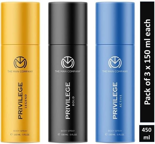 THE MAN COMPANY Privilege Active, Bold & Legend Deodorant Spray