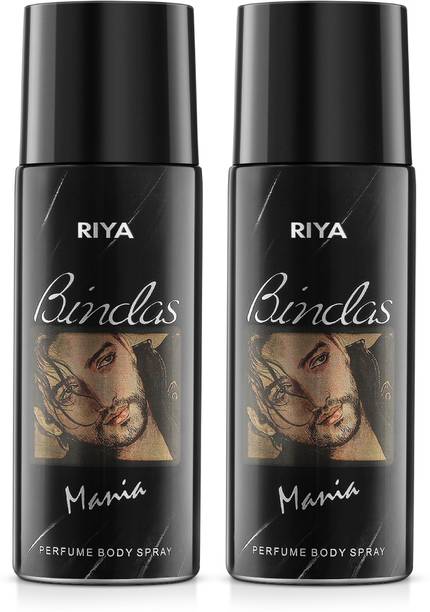 RIYA Bindas Pack Of 2 Body Spray Deodorant For Men 150 Ml Each Deodorant Spray  -  For Men