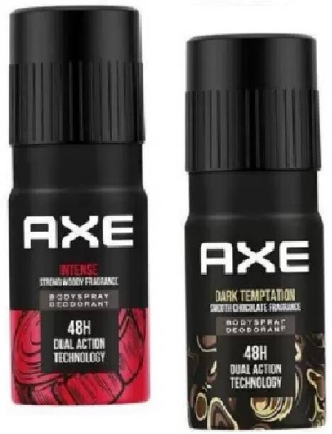 AXE DARK TEMPTATION & INTENSE DEODORANT 150 ML 2 PCS Body Spray  -  For Men