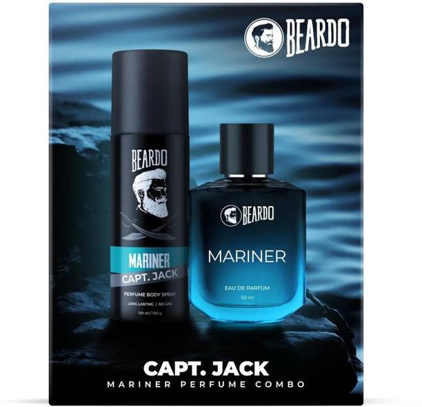 बीर्डो Mariner Perfume & Captain Jack Body Spray | Strong & Long Lasting Fragrance  -  पुरुषों के लिए