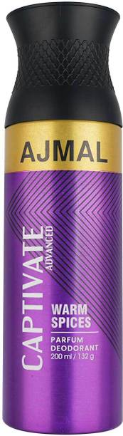 Ajmal Captivate Advanced |Aromatic Woody Long Lasting Body Perfume Deodorant Spray Deodorant Spray  -  For Men & Women