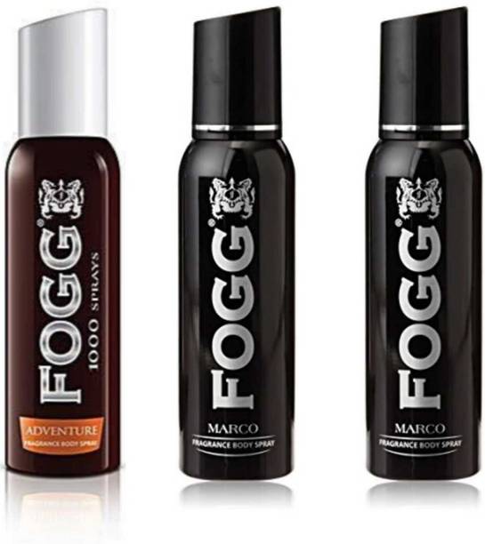 FOGG MARCO PCS 2 & ADVENTURE PCS 1 |FRAGRANCE BODY SPRAY | Perfume Body Spray  -  For Men