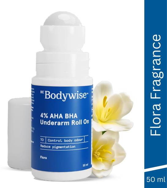 Be Bodywise 4% AHA BHA Underarm Roll On | Reduces Pigmentation & Odour | Flora Fragrance Deodorant Roll-on  -  For Women