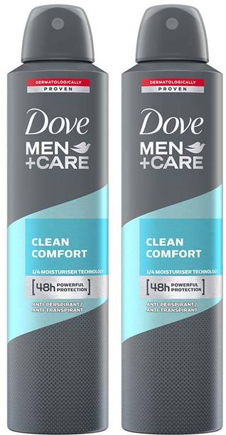 DOVE Men+Care Clean Comfort Dry Spray Antiperspirant Deodorant (Pack of 2) Deodorant Spray  -  For Men