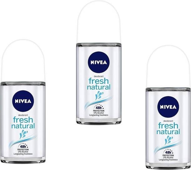 NIVEA Fresh Natural Roll On set-3 Deodorant Roll-on  -  For Men & Women