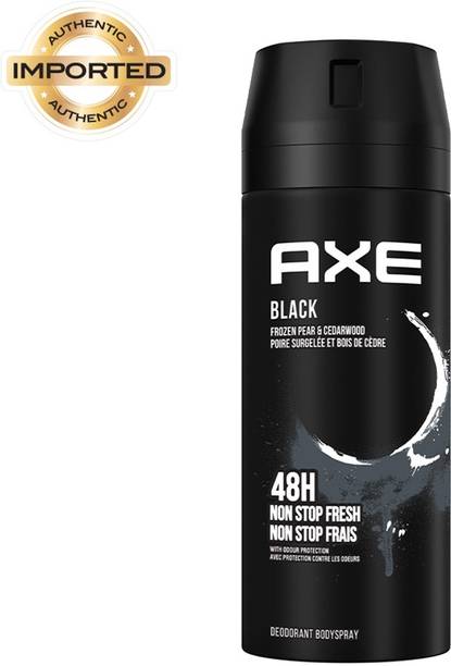 AXE Black Deodorant Body Spray for Men for 48H Odour Protection Perfume Body Spray  -  For Men