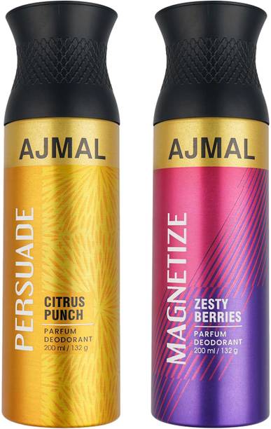 अजमल Persuade & Magnetize Deodorant each 200 ML डिओडोरेंट स्प्रे  -  पुरुषों और महिलाओं के लिए