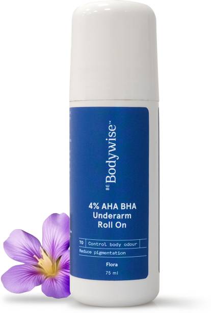 Bodywise 4% AHA BHA Underarm Roll On | Flora Fragrance | Reduces Odour & Pigmentation Deodorant Roll-on  -  For Women