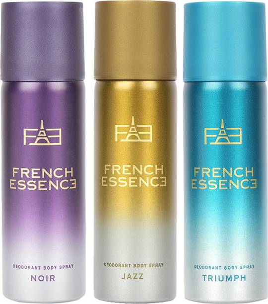 FRENCH ESSENCE Combi Pack of Jazz,Noir & Triumph 50 Ml Each Deodorant Spray  -  For Men