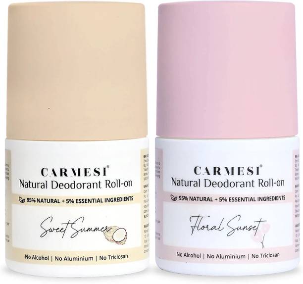 कार्मेसी Combo of 2 Fragrances - Sweet Summer & Floral Sunset | Natural Underarm  -  महिलाओं के लिए