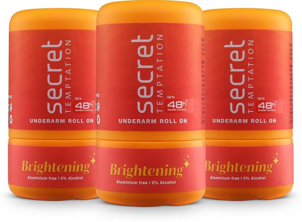 Secret Temptation Brightening Roll-on Pack of 3 Deodorant Roll-on  -  For Women