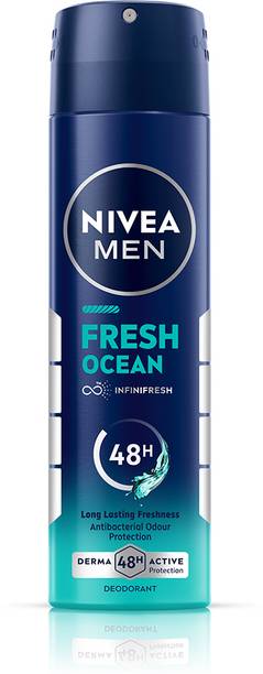 Nivea Men Fresh Ocean, Antibacterial 48h Protection, Long Lasting, Fresh Ocean Extracts Deodorant Spray  -  For Men