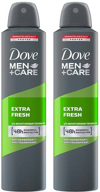 DOVE Men+Care Extra Fresh Dry Spray Antiperspirant Deodorant (Pack of 2) Deodorant Spray  -  For Men