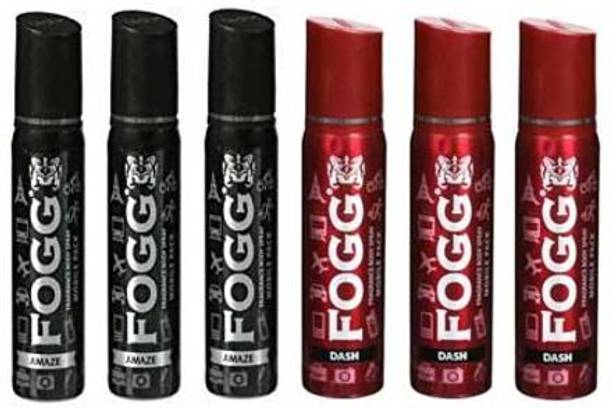 FOGG AMAZE+DASH MOBILE PACK POCKET DEO 25MLX6(85MRPX6) Pocket Perfume - For Men & Women