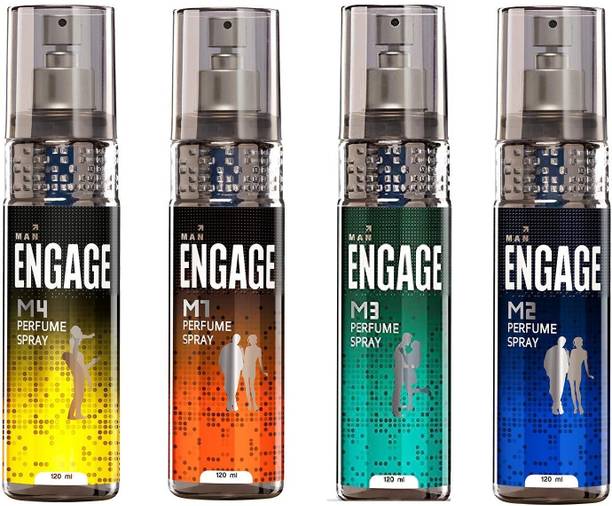 Engage Men M1 + M2 + M3 + M4 Body Spray 120ml*Pack of 4 Body Spray  -  For Men