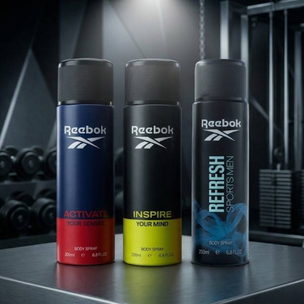 REEBOK Refresh + Activate + Inspire Long Lasting Deodorant Combo 3x200ml Body Spray - For Men